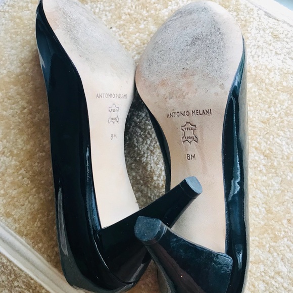 Antonio Melani Peep Toe Heels-Black Size 8 - Picture 6 of 6